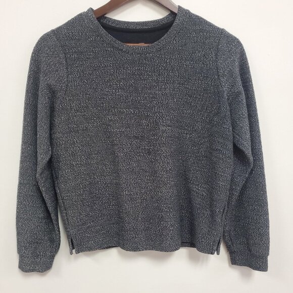 Marine Layer Women Chill Textured Sweatshirt Size XS Gray Organic Comfort Lounge - Picture 1 of 11